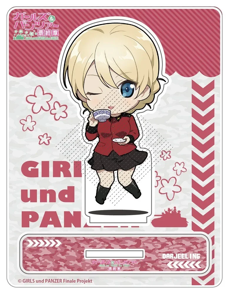 Game Nishizumi Miho Maho Nishi Kinuyo Anchovy Darjeeling Acrylic Stand Figure Doll Anime Keychain Cosplay Toy for Gift