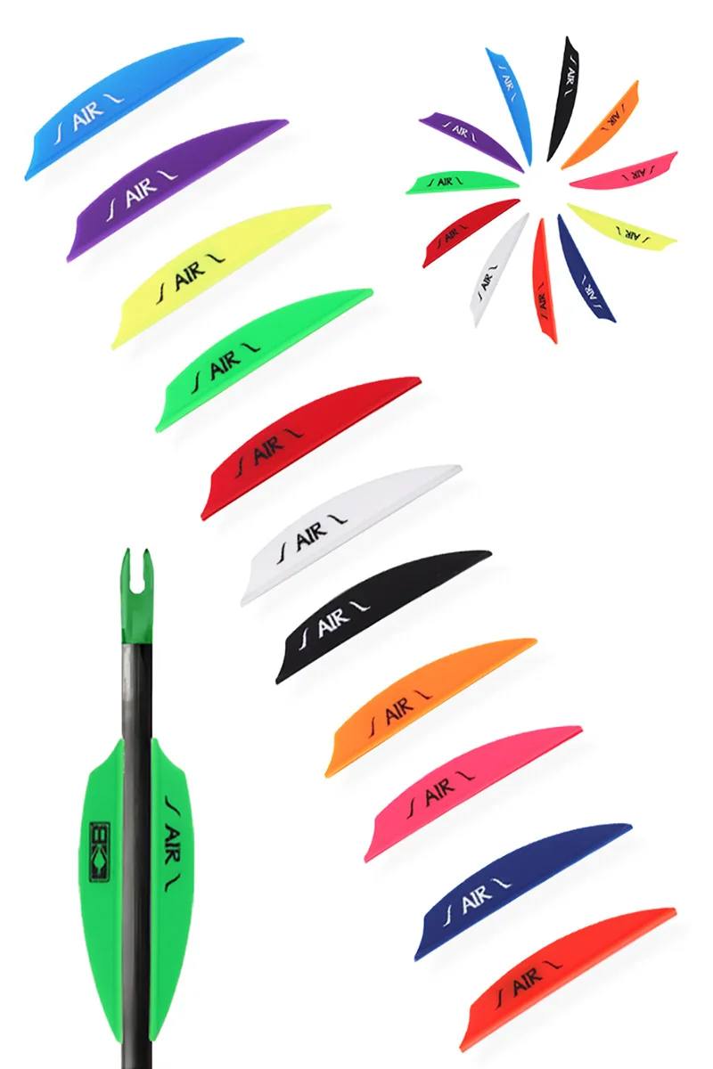 

12/30/50pcs 2Inches Arrows Vanes AIR Compressed TPU Arrow Feathers Fletches Archery Arrow Shaft DIY Hunting Shooting Accessories