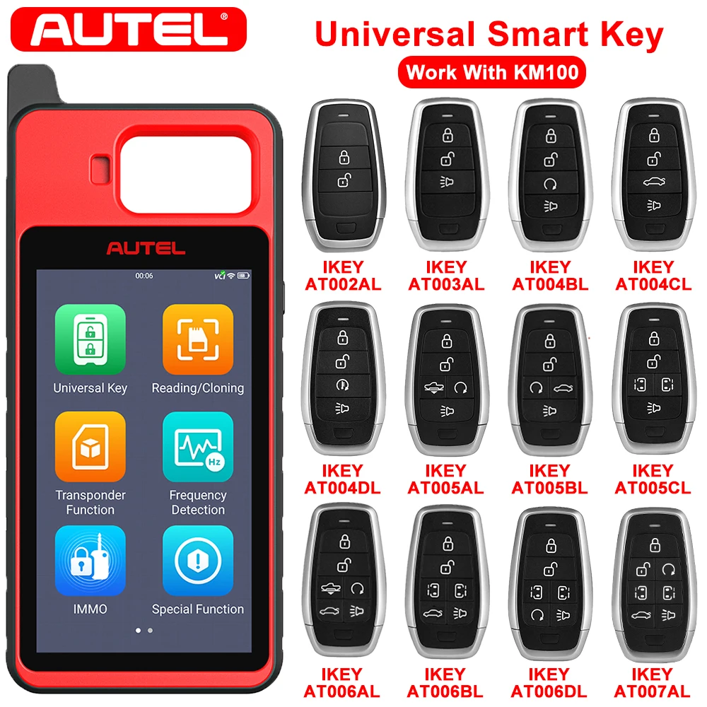 Autel IKEY Universal programmable Smart Keys 315M/433M & 868M/915M for BMW, Hyundai, Nissan, Chryslers, Ford, Honda, GM