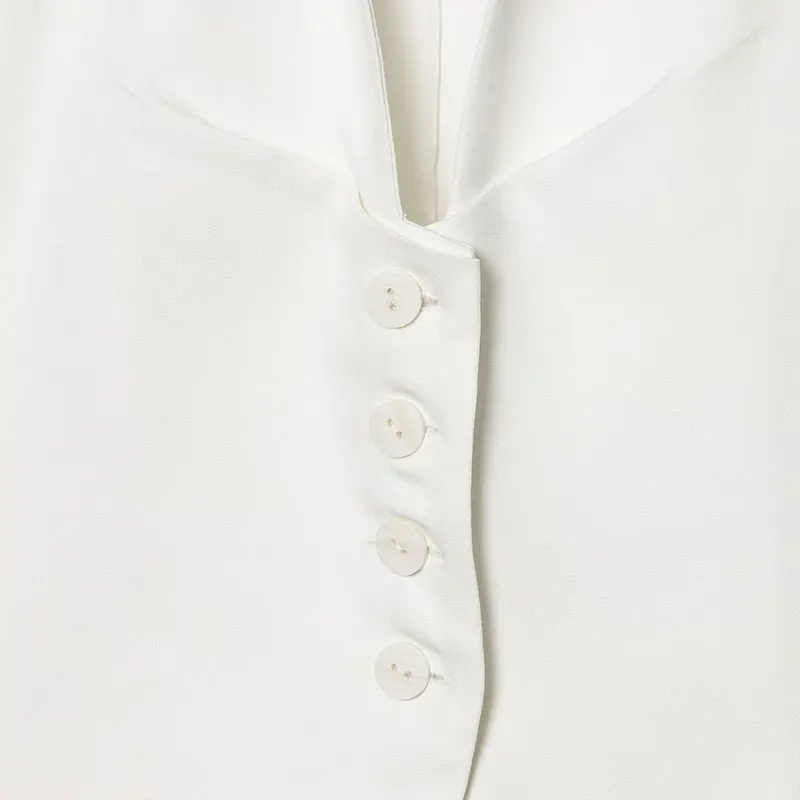 TFAFXY 2026 Spring Women Slim Blazer Thin Long Sleeve Deep V Neck Single Breasted Irregular Party Jacket Coat