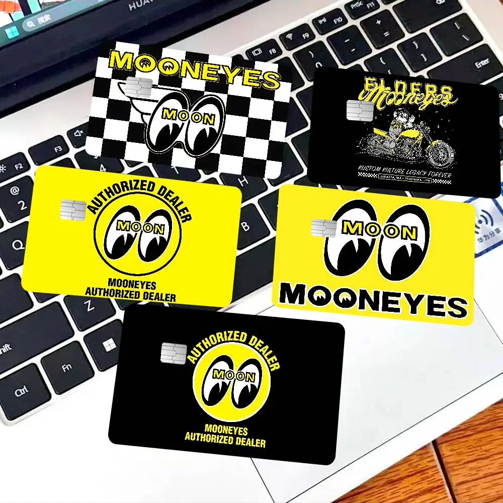 M-Mooneyes Print 2024 Anime Cartoon Skin Stickers Film Tape Case For Big Credit Debit Card Front Side