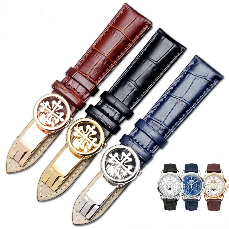 Crocodile Pattern Watchband for Patek Grenade 5167Ax Butterfly Buckle Men and Women 19/20mm 22mm