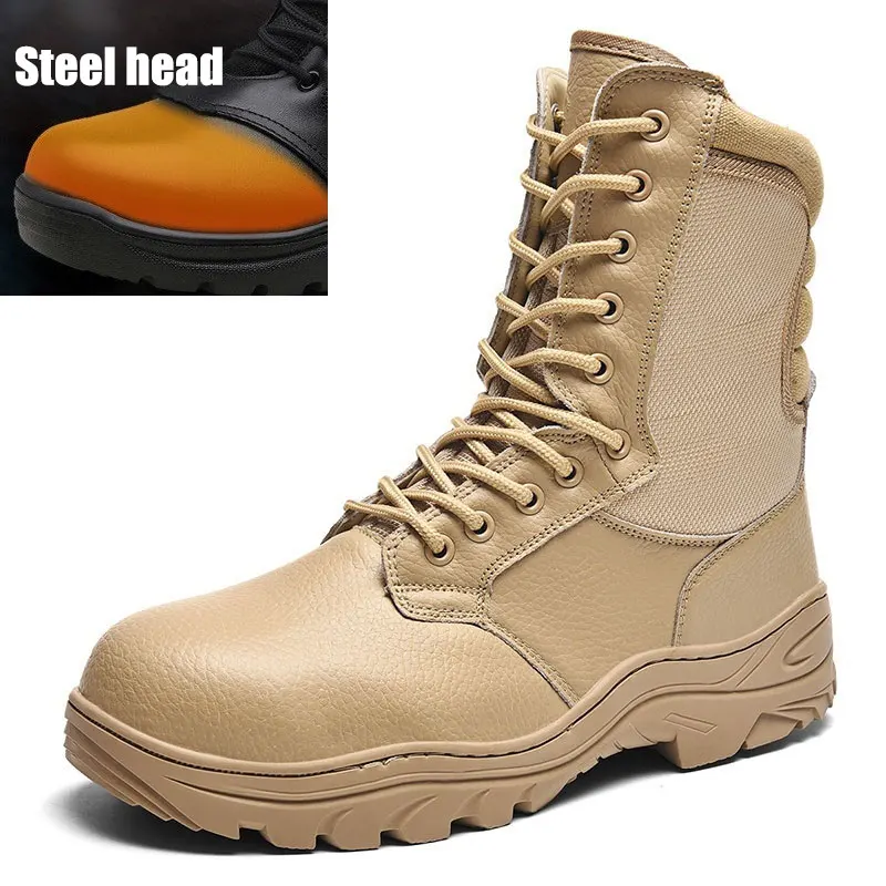 

CHRLCK Men Wear-Resistant Hiking Shoes Waterproof Trekking Boots Outdoor Non-Slip Mountaineering Shoes Lightweight Hunting Boots