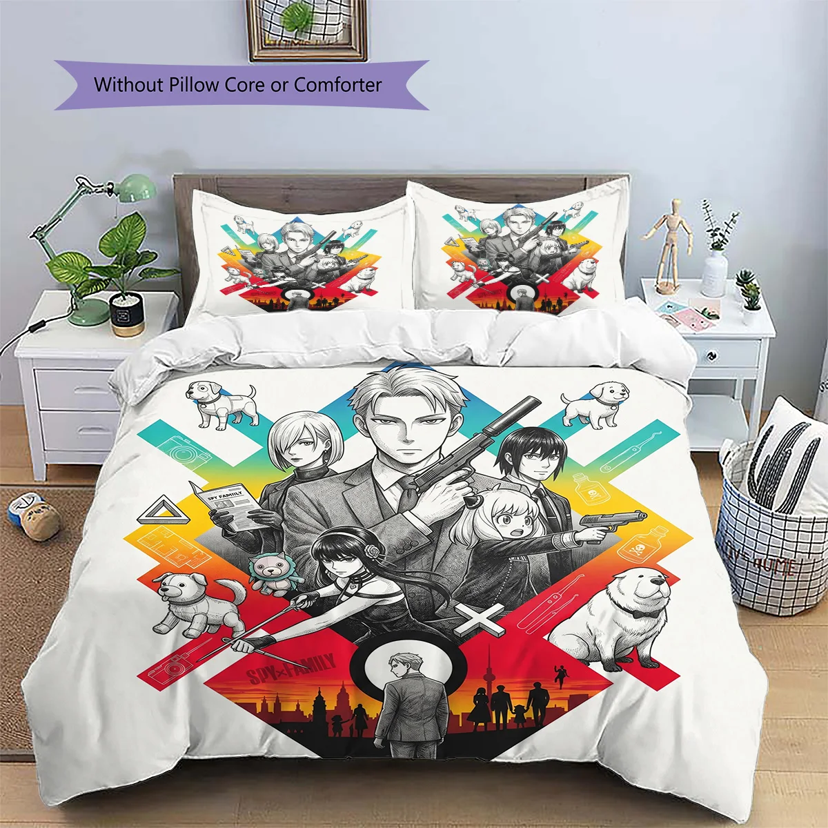 SPY×FAMILY Excellent Gift for Anime Enthusiasts | Anime Flair Designed Pillowcase & Duvet Cover Set | Bedroom Decor YUN6511