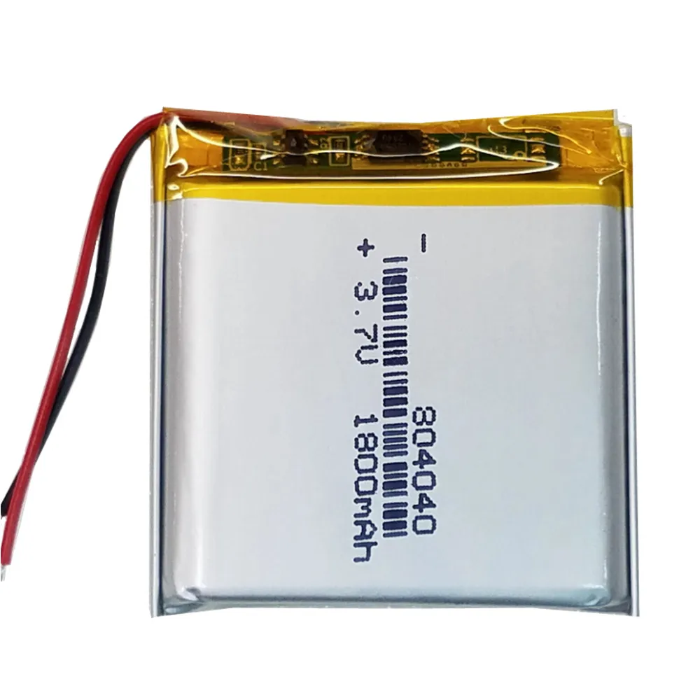 1-10PCS 804040 3.7V 1800m Li-Polymer LiPo Rechargeable Battery For MP3 MP4 GPS PSP DVD Mobile Phone Video Game Driving Recorder