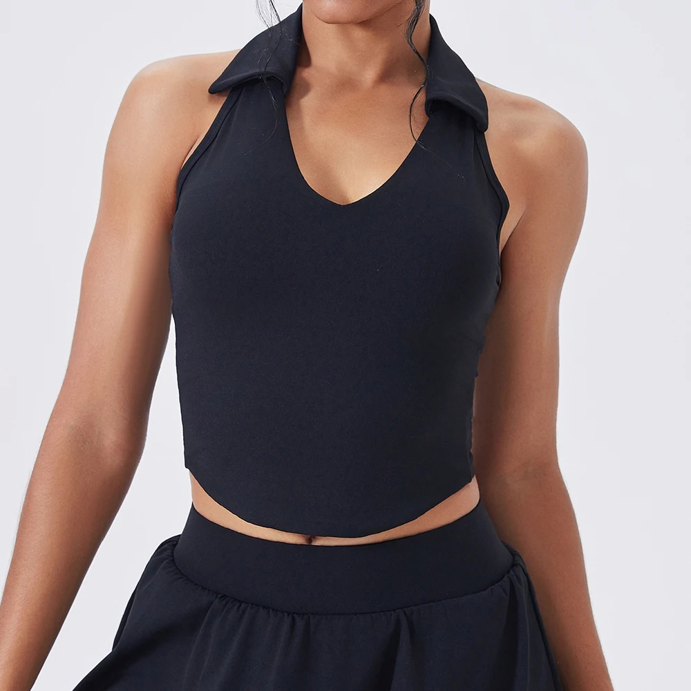 Shockproof Yoga Vest Stand Up Collar Gym Tank Top Women Fitness Quick-Dry Workout Bra Running Female Sports Sleeveless Top Women