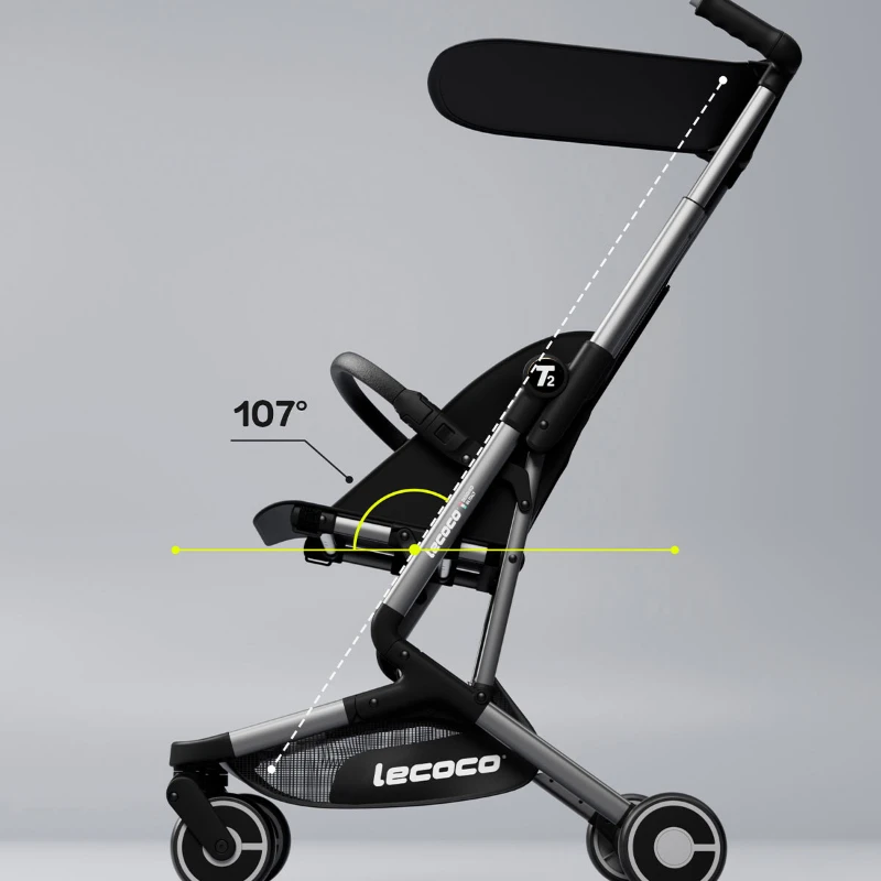 The Ultimate Lightweight Stroller - Four-Wheel Suspension,Shock Absorbing, Portable,and Anti-Rollover Baby Stroller Baby Trolley