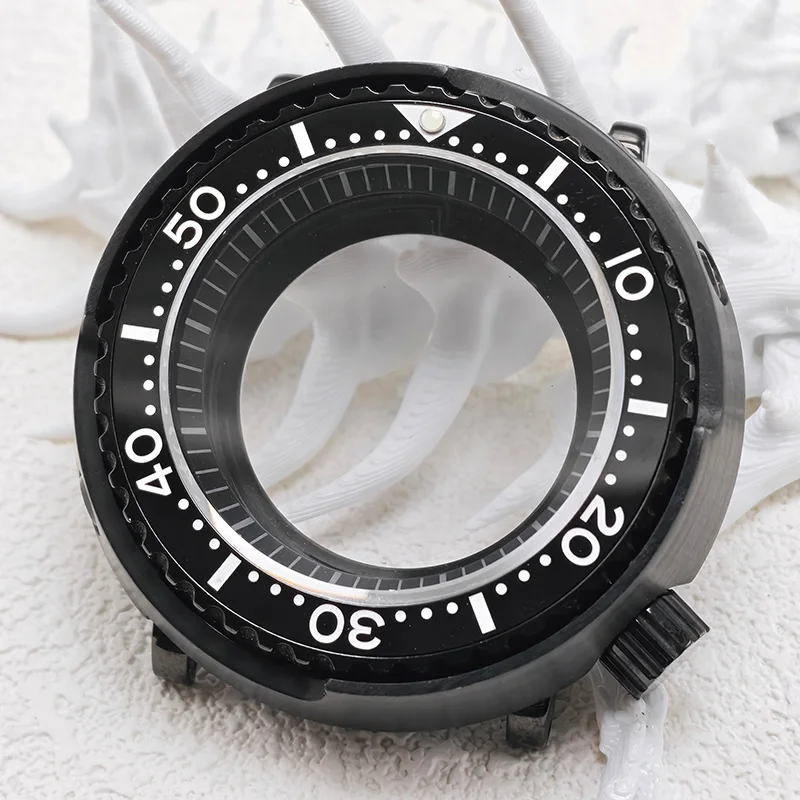 mod-tuna-canned-nh35-watch-case-dia-47mm-black-stianless-steel-with-sapphire-glass-fits-nh35-nh36-movement-men's-dive-watch-case