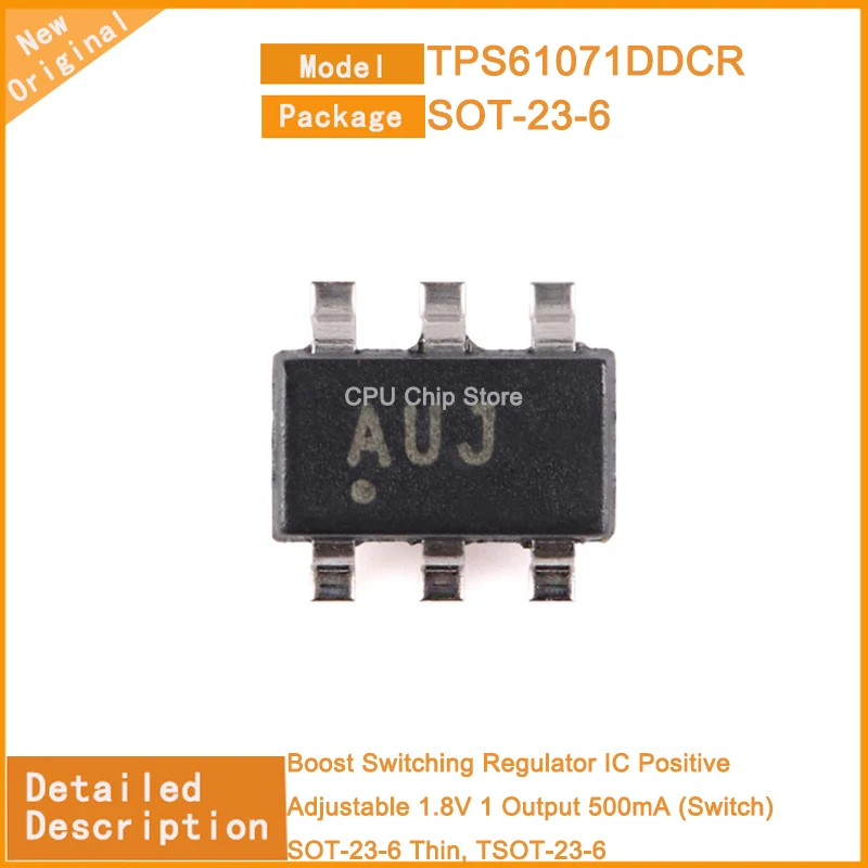 20Pcs/Lot  New Original  TPS61071DDCR  TPS61071 Regulator IC Positive Adjustable 1.8V 1 Output 500mA (Switch) SOT-23-6 Thin, TSO