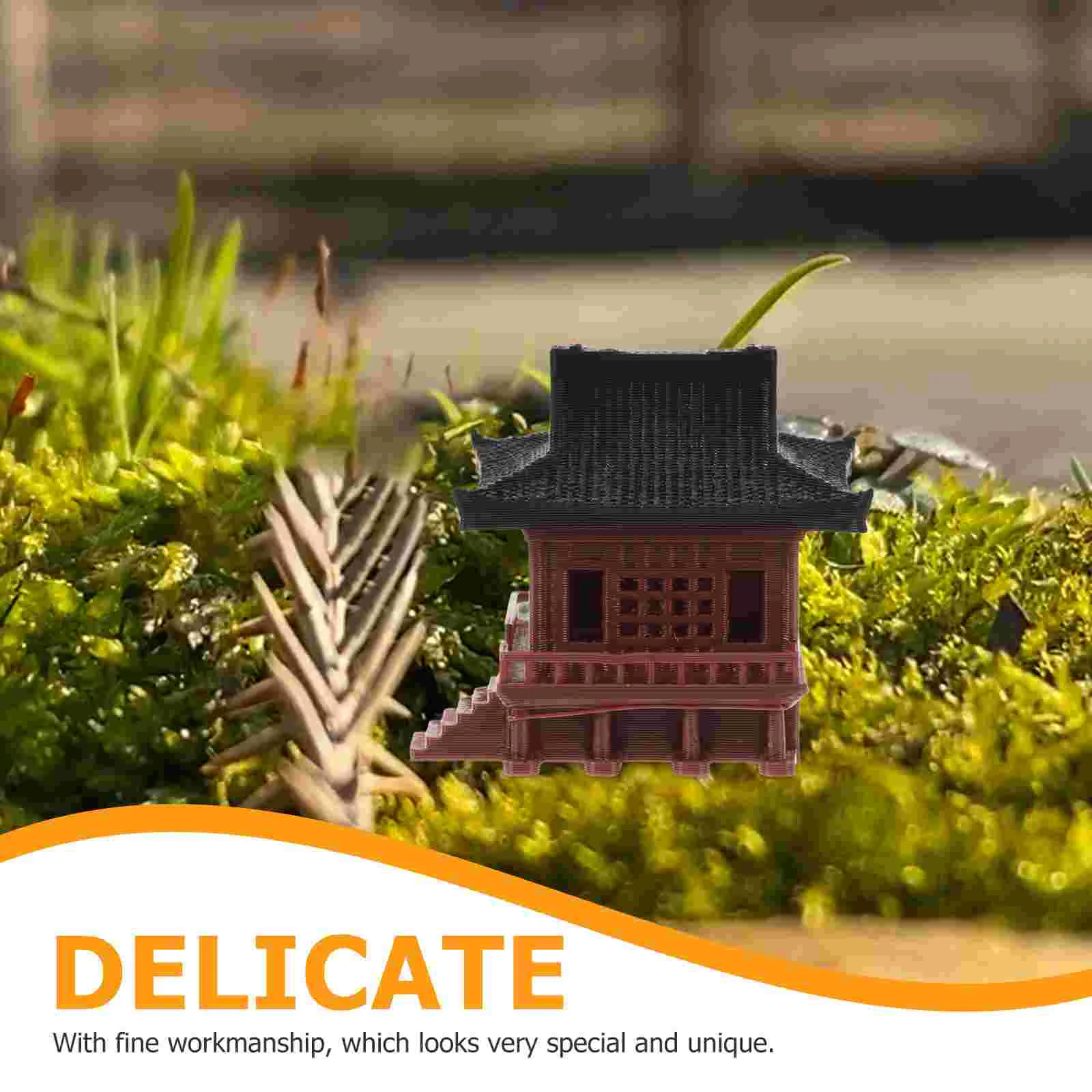 Rockery Water Absorption Stone Fish Tank Decor Aquarium Decoration Landscaping Pavilion Miniature Garden Statues Sculptures