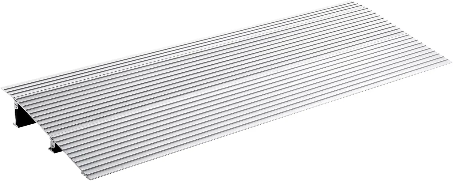 

Door Threshold Ramp, 2" Rise Door Ramp for Wheelchairs, Aluminum Threshold Ramp for Doorways Rated 800 lbs Load Capacity