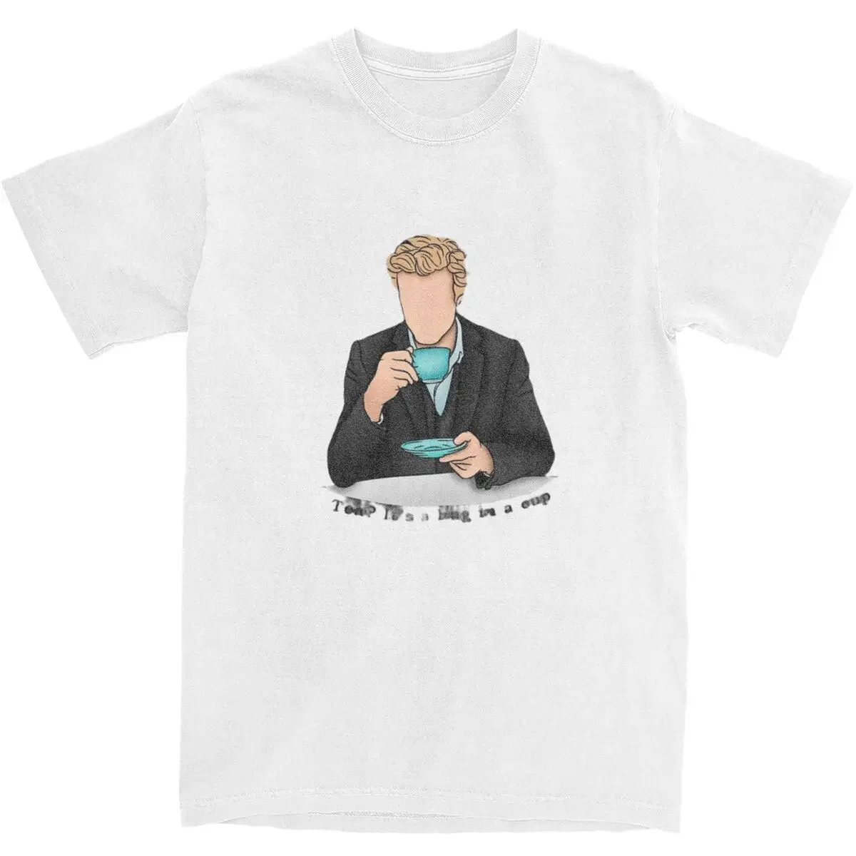 Streetwear Short Sleeve T-Shirt O-Neck Tee Shirt Plus Size Informal Men Patrick Jane Tea T-Shirts The Mentalist 100 Cotton Tops