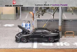 Focal Horizon FH 1:64 Skyline R33 BCNR33 Full Carbon Black/Purple limited699 Diecast Model Car