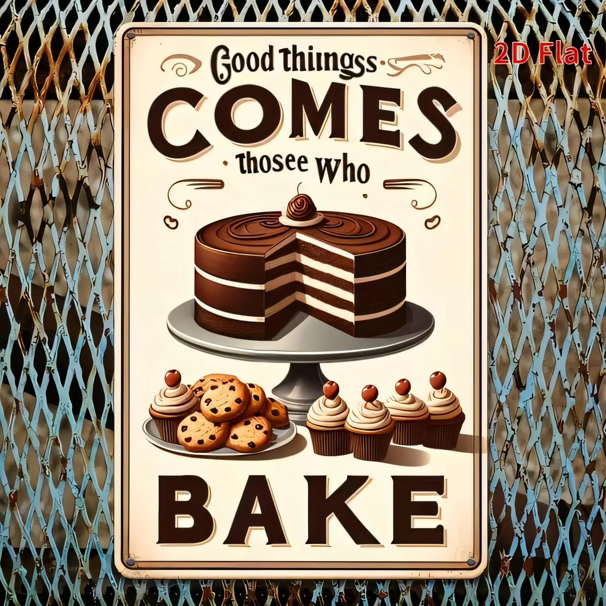 Kitchen Baking Quotes - Targa in metallo: 