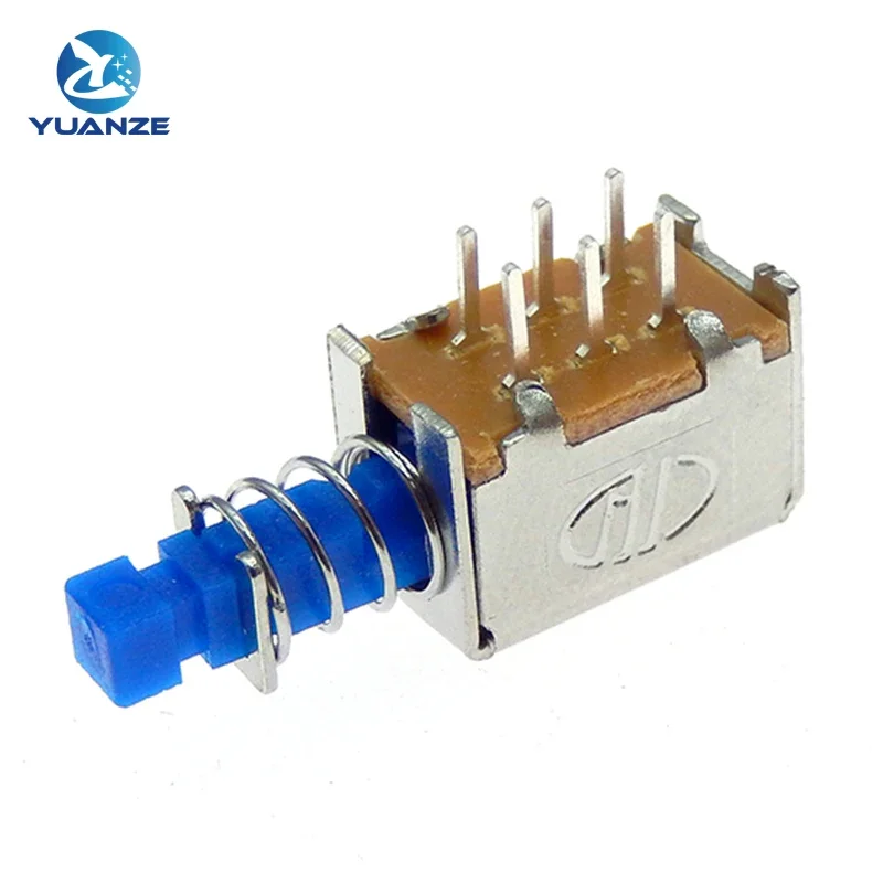 10PCS Horizontal Push-Pull Keys 2 Rows 6Pin Wiring Feet With Ears Button A04 Self-Reset With Lock Push Set-Top Box Power Switch