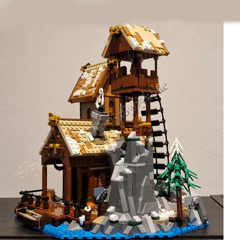 1837 PCS Famous Medieval Modular Classic Port Harbor Construction Base Building Block Model Children Assembly Toy Birthday Gifts