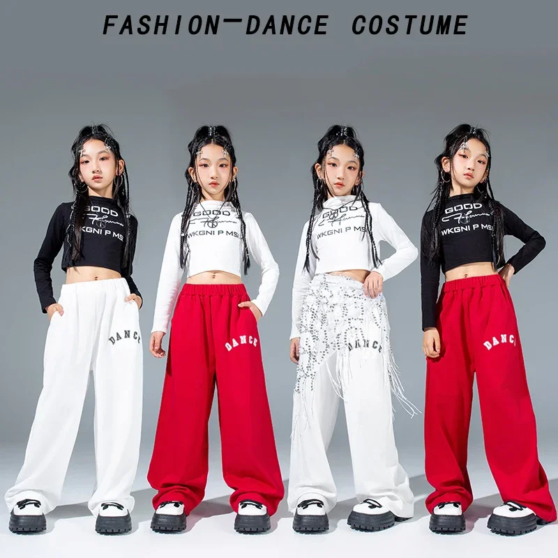 

Children'S Street Wear Girls Jazz Clothing Ballroom Dance Clothes Kids Cool Hip Hop Dance Costume Stage Kpop Outfits