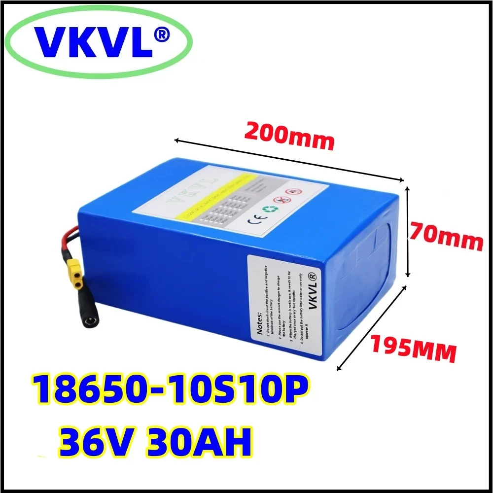 New 36V30Ah battery pack 1000W high-power ultra long endurance battery 10S10P36V30000mAh high-power lithium battery+42V charger