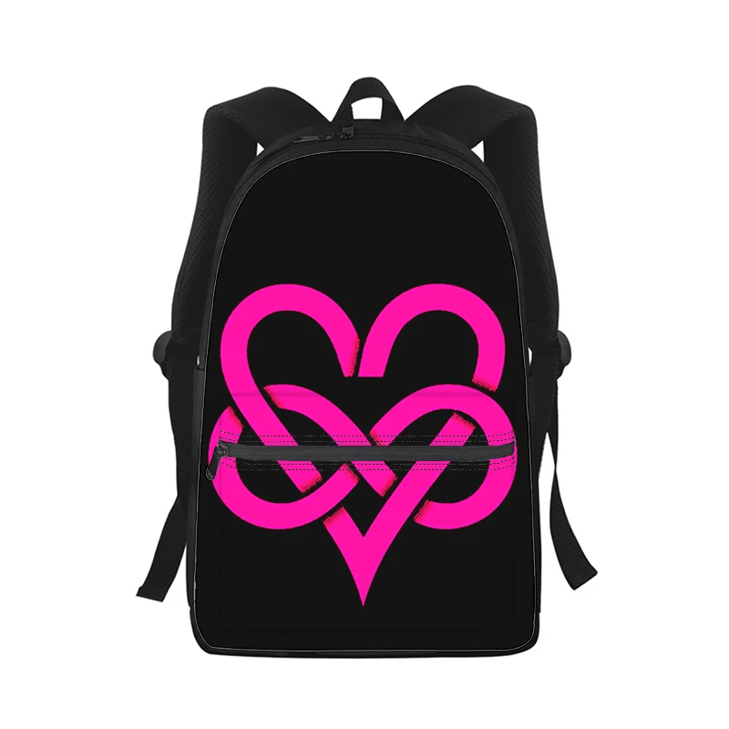 Love Heart colourful rose Men Women Backpack 3D Print Fashion Student School Bag Laptop Backpack Kids Travel Shoulder Bag