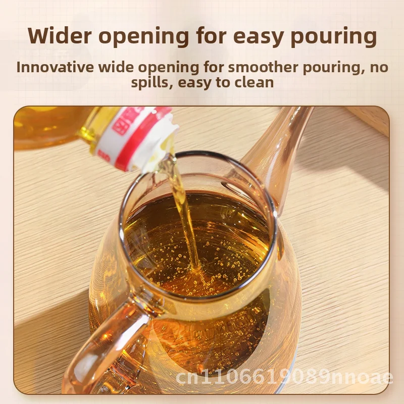 

Стеклянный масляный горшок большой емкости 600 мл/800 мл/1000 мл Кухонная неподвесная масляная бутылка Современный минималистичный контейнер для приправ для сои