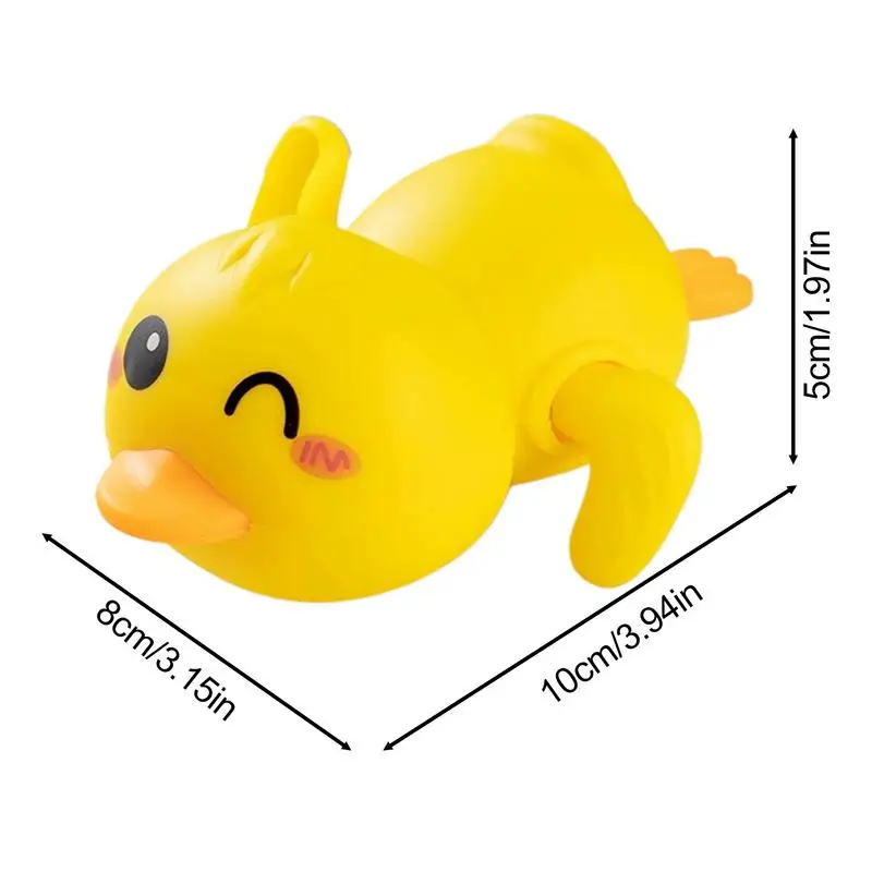 Kids Duck Bath Toy Cute Clockwork Floating Toys Swimming Pool Water Toy Wind Up Duck Preschool Bathtub Shower Toy Birthday Gifts