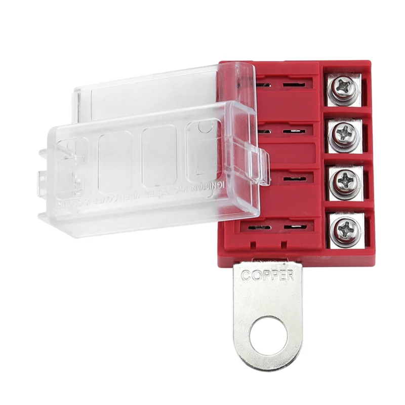 

Клеммная колодка аккумулятора Ocean, 4-контактный красный предохранитель аккумулятора для яхты на колесах