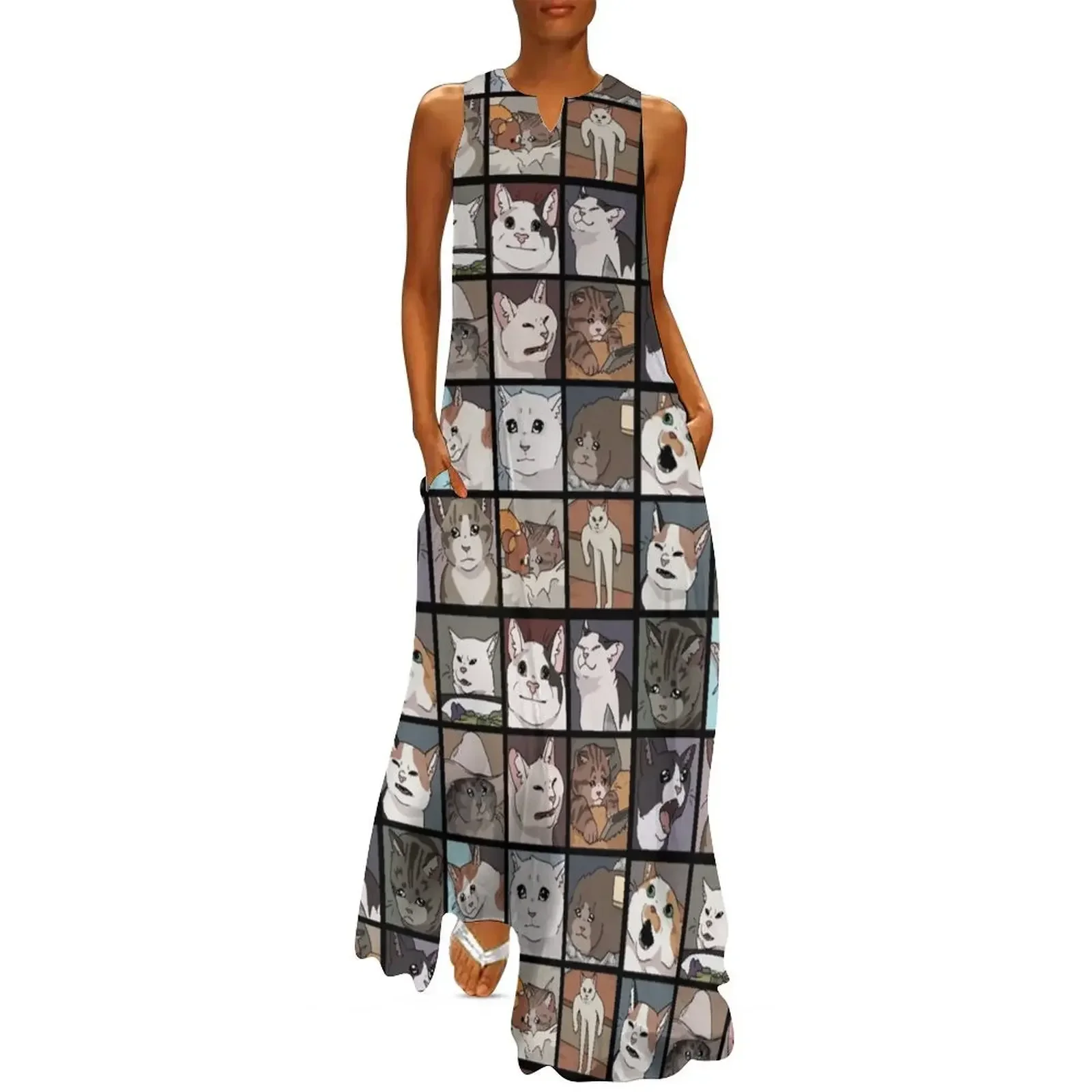 

Meme Cats 2.0 Long Dress dress women summer birthday dress for women evening Summer women's clothing