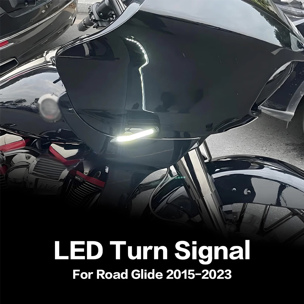 Moto Lato LED Indicatori di direzione Freno Che Scorre Misura Per Road Glide Personalizzato FLTRX Ultra FLTRU Limited FLTRK 2015-2023