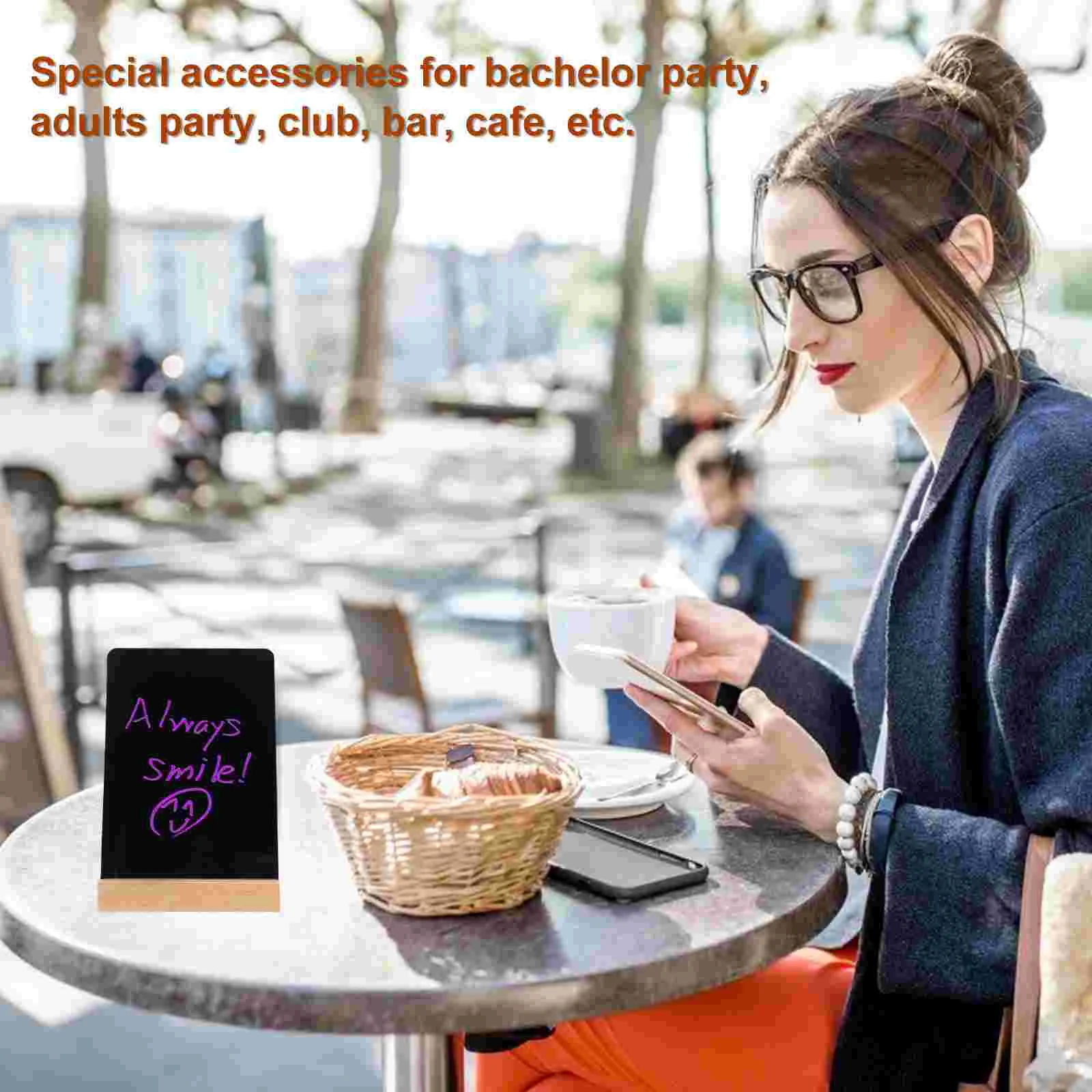 Handwriting Handwritten Price Tag Desktop Whiteboard Chalkboard Pvc Table Sign Display