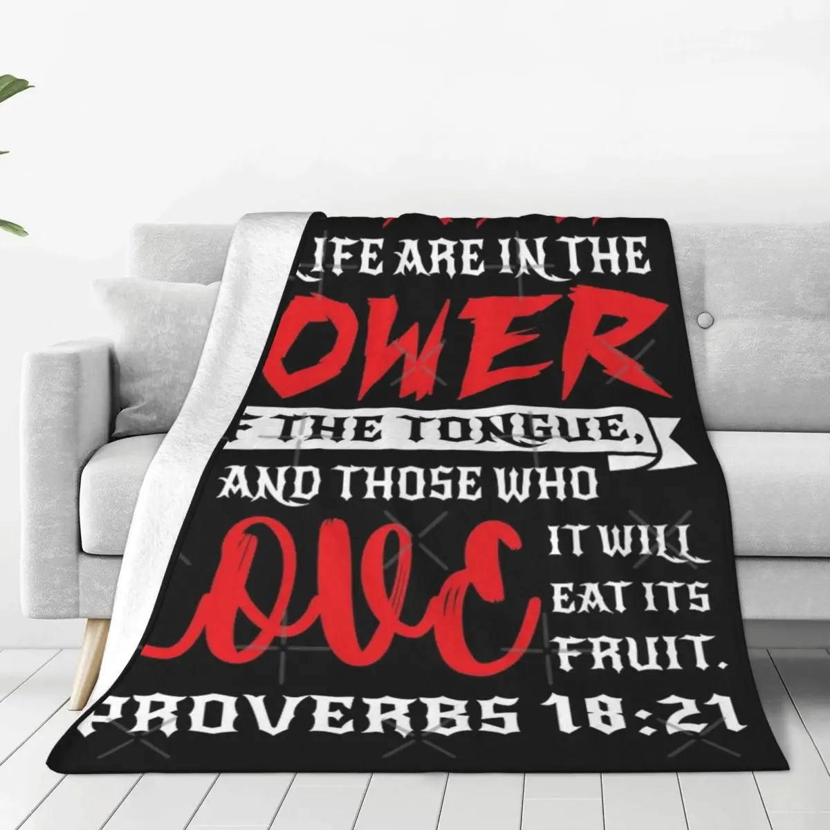 Proverbs 1821 Death And Life Four Seasons Universal Blanket Fireplace Can Be CoveredChristmas Present