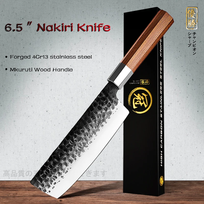 

Grandsharp Vegetables Knife 6.7 inch Japanese Nakiri Knife High Carbon Steel Chef Cleaver Cutting Slicing Tool Home Tools Kitche