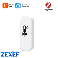 ZEXEF Smart Zigbee Temperature And Humidity Sensor Indoor Thermometer Monitor For Home Work With Alexa Google Home Assistant