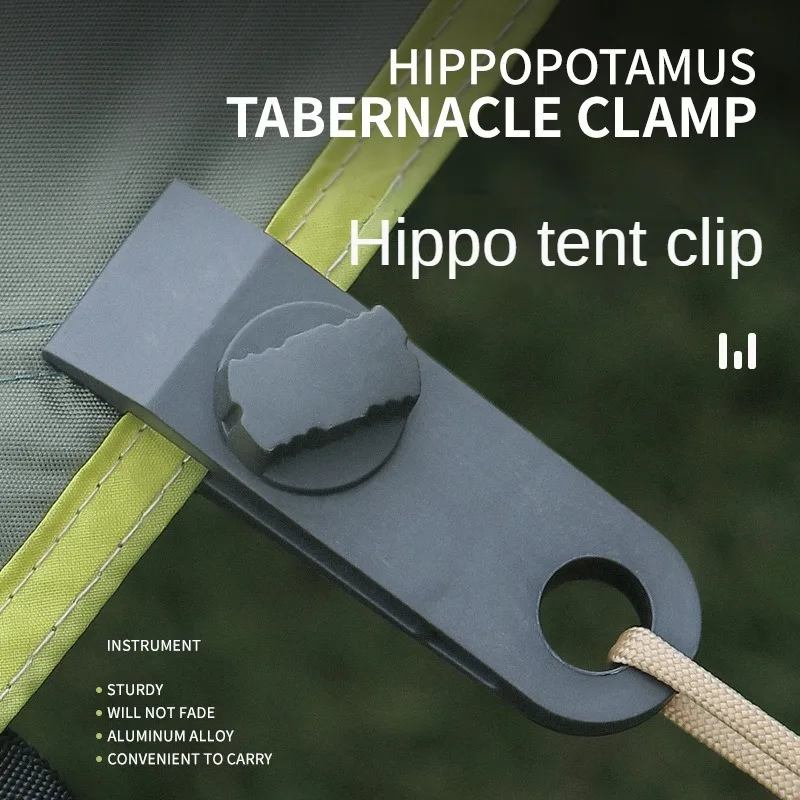 ISE MOUNT 10 pieces Hippo Design Outdoor Tent Fixed Plastic Clip Large Multiplayer Canopy Enhanced Windproof Clip Tent Clip