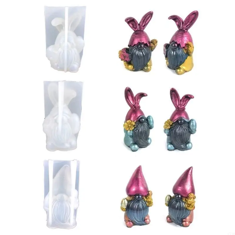  Dwarf Shaped Clay Moulds Crafts Molds Silicone Material for DIY Hand-Making