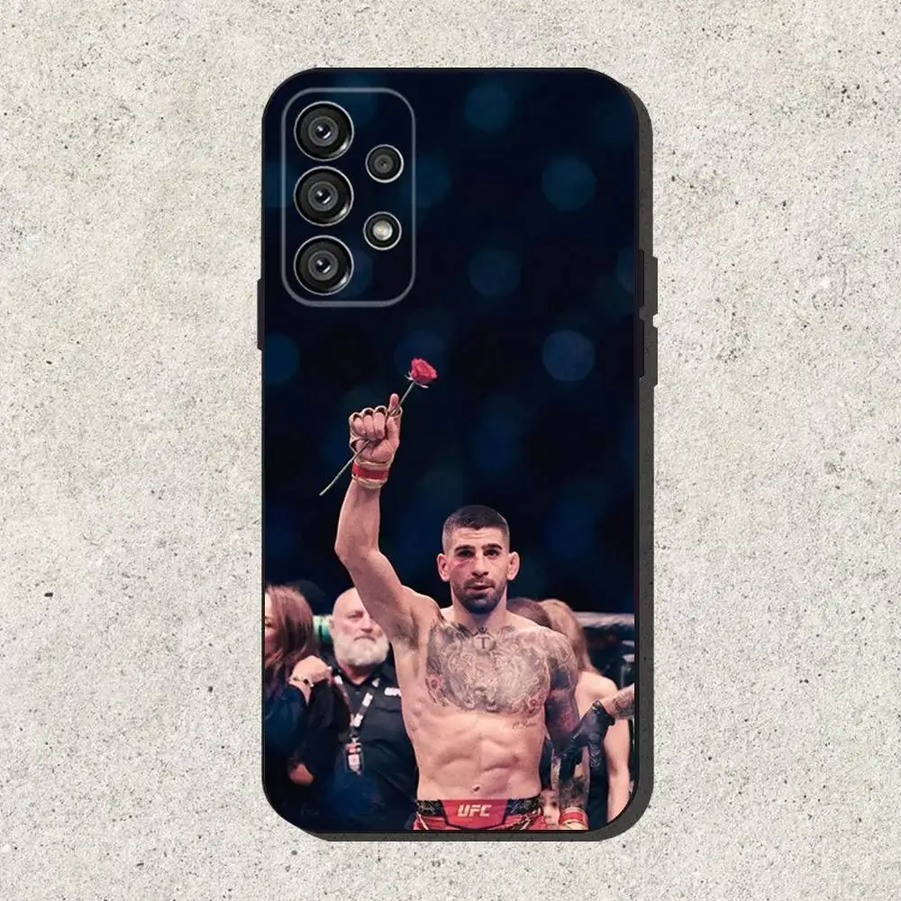 Casing Ponsel I-Ilia Fighting T-Topuria Untuk Samsung S25,S24,S21,S22,S23,S30,Ultra,S20,Plus,Fe,Lite,Note,10,9,5G Warna Hitam