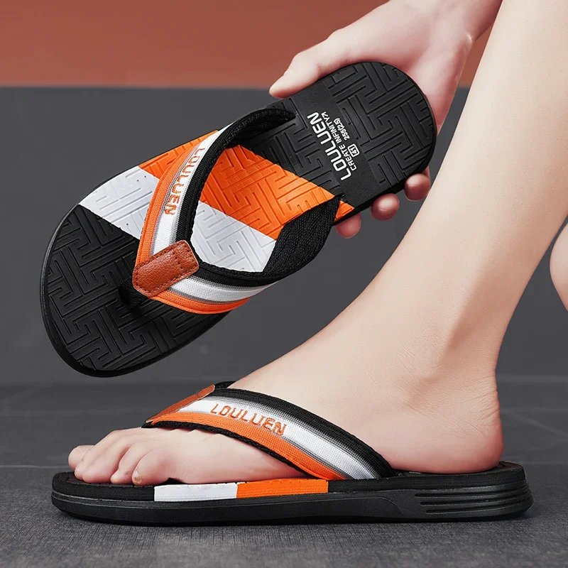 ELUVA Men Flip Flops 2025 Lightweight Sandals Anti Slip Beach Slippers Comfortable EVA Outdoor Indoor Wear Resistant Slides