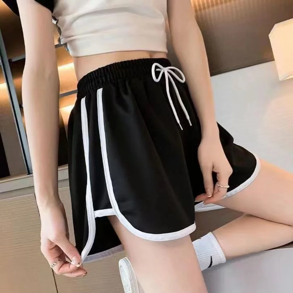 Casual Linen Shorts Women Gym Workout Shorts Cotton Short Pants High Waisted Black Ladies Short Femme Women Shorts Sport Femme