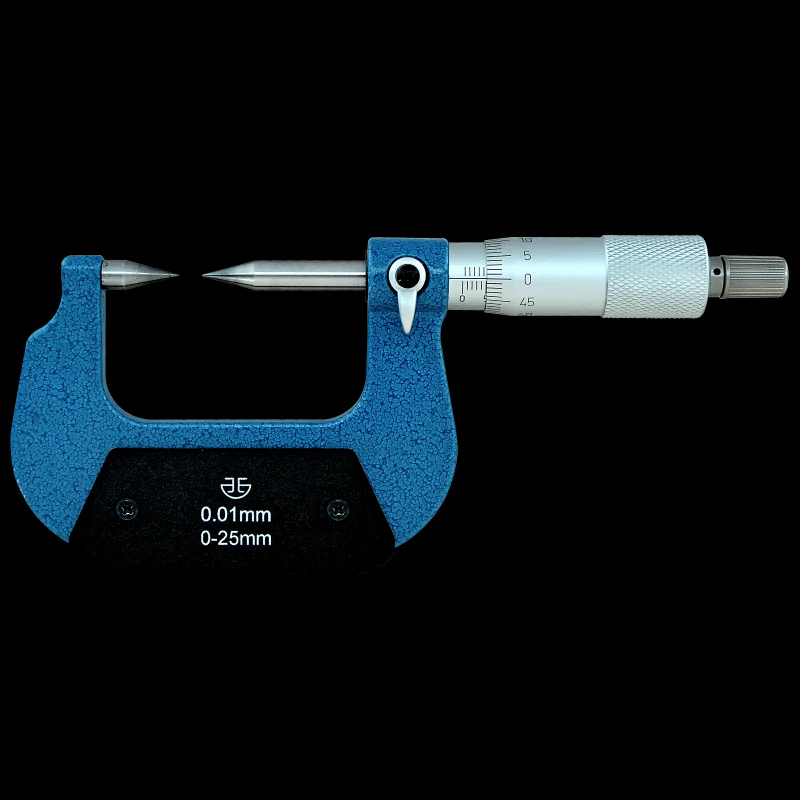 XIBEI Double Point micrometer 0-25mm 25-50mm 50-75mm 75-100mm 30°cone tip with Carbide measuring faces thickness