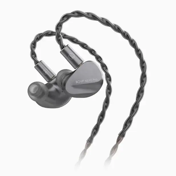 

BGVP NS10Pro Two Dynamic Coil Eight Dynamic Iron Ten Unit HiFi Wired Earphones with High Resolution and High Quality Earplugs