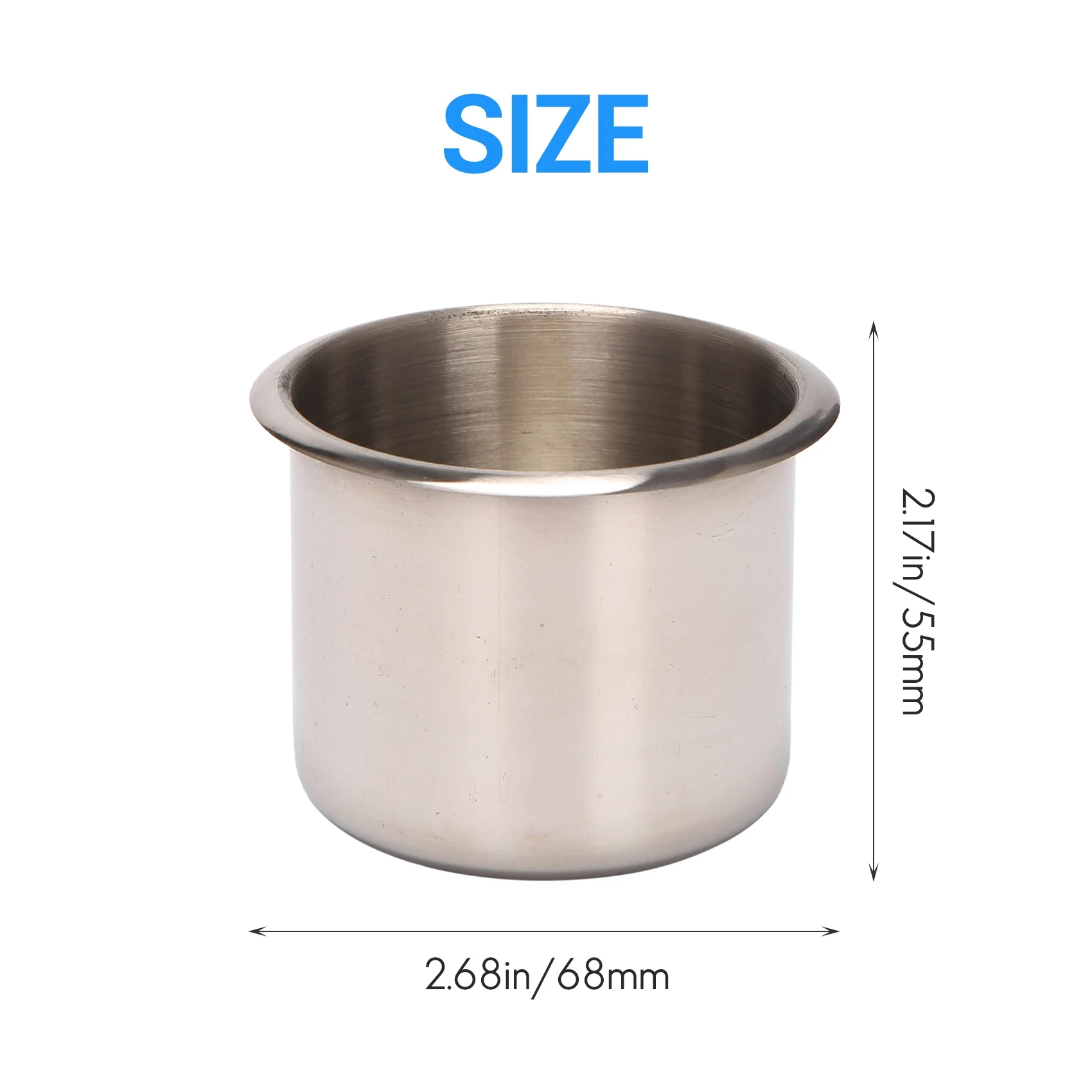 YSS-4Pcs Universal Marine Boat Cup Holder 68X55mm Stainless Steel Drop In Drink Cup Holder For Poker Table Couch