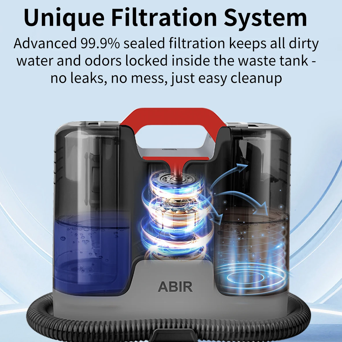 منظف السجاد المحمول ABIR G80، شفط 15Kpa، مكنسة كهربائية جافة رطبة للمنزل، أريكة السجاد، شعر الحيوانات الأليفة، غسالة تنجيد محمولة