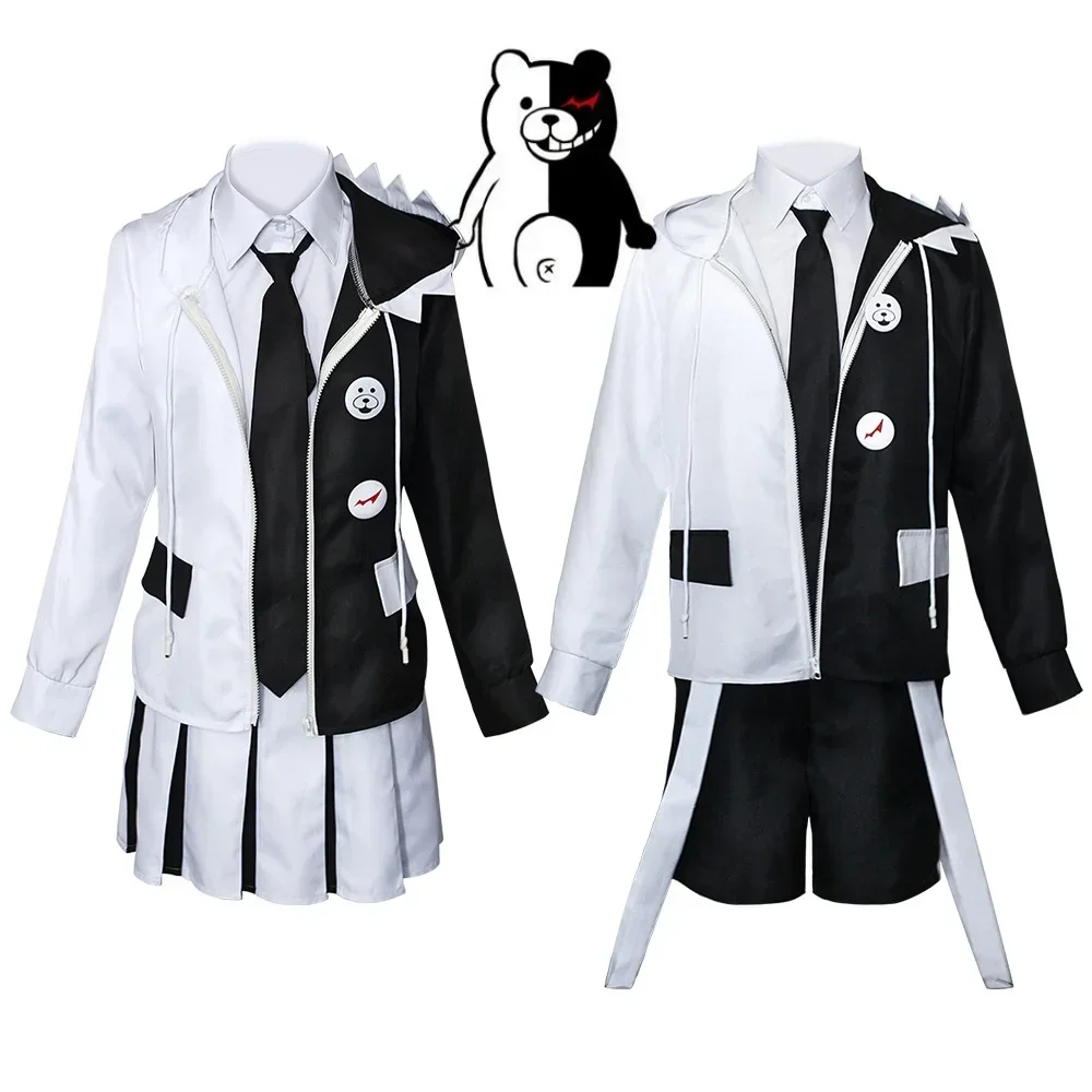 

Игра Danganronpa Monokuma персонаж косплей костюм для мужчин женщин пальто рубашка шорты юбка костюм школьная форма Хэллоуин аниме вечерние