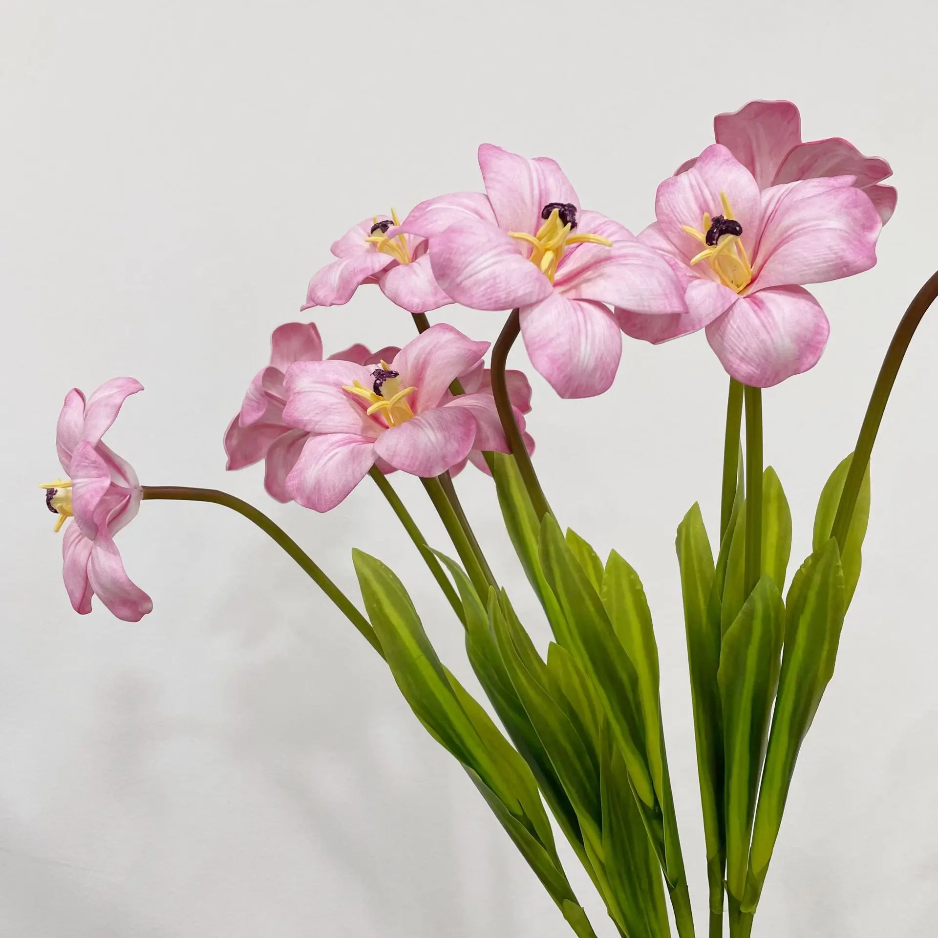 10 Stück Künstliche PU-Tulpenblumen Heimdekoration Kunsttulpen Hochzeitstisch-Blumenarrangement Brautstrauß Fotografie-Requisiten – Detail 4