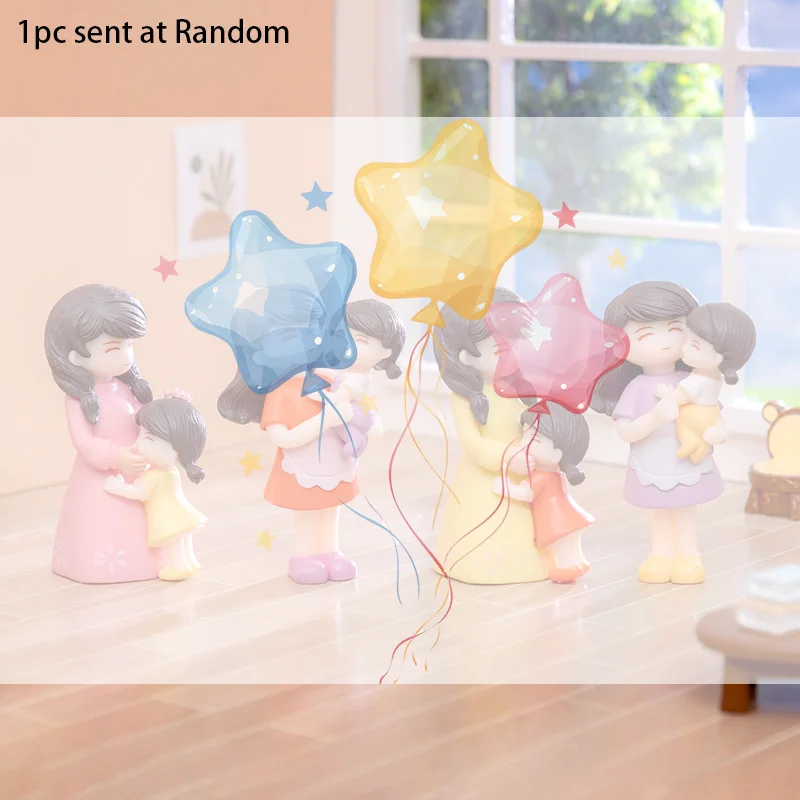 1pc Miniatures Figurines Mother's Day Mother And Daughter Figure Doll Micro Landscape DIY Home Desktop Decoration Ornaments