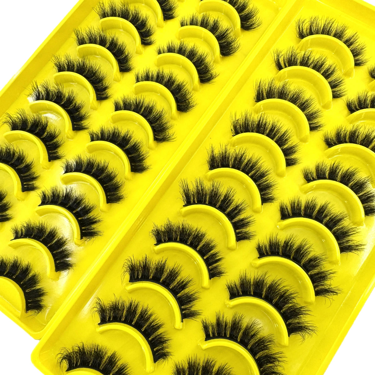 20ペアつけまつげ フェイクミンクまつげ 長持ち ふわふわミンクまつげ ドラマティックボリュームまつげ エクステンション 厚く長く