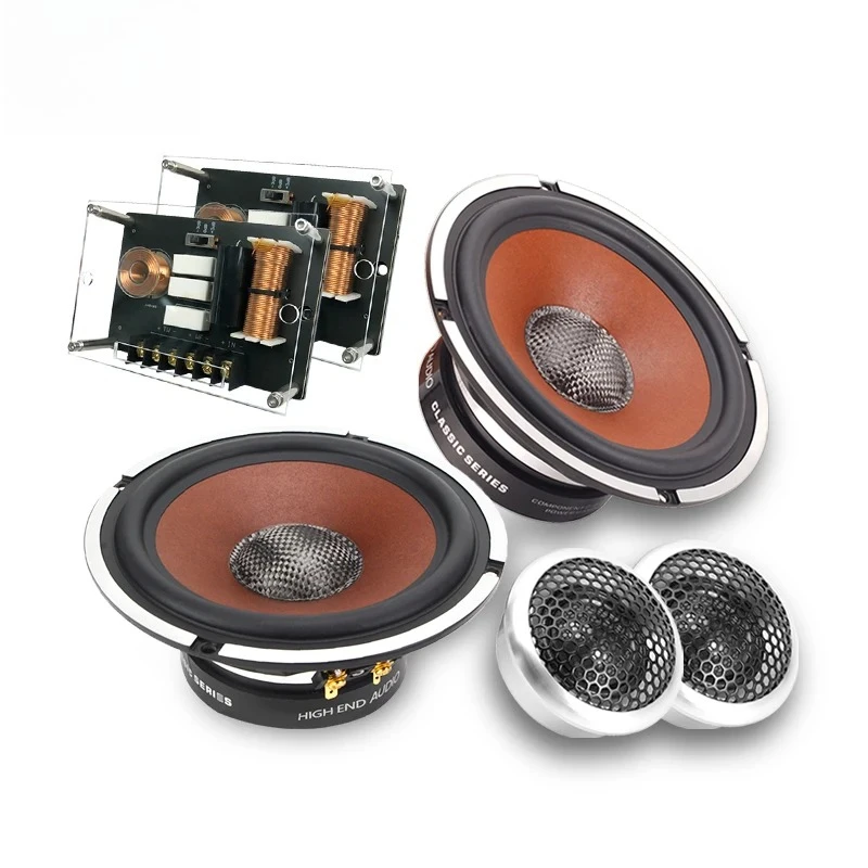 Zeming Audio YS-65208 6.5 Inch Woofer Speaker 300 Watt 2-Way Component Car Speaker Paper Cone