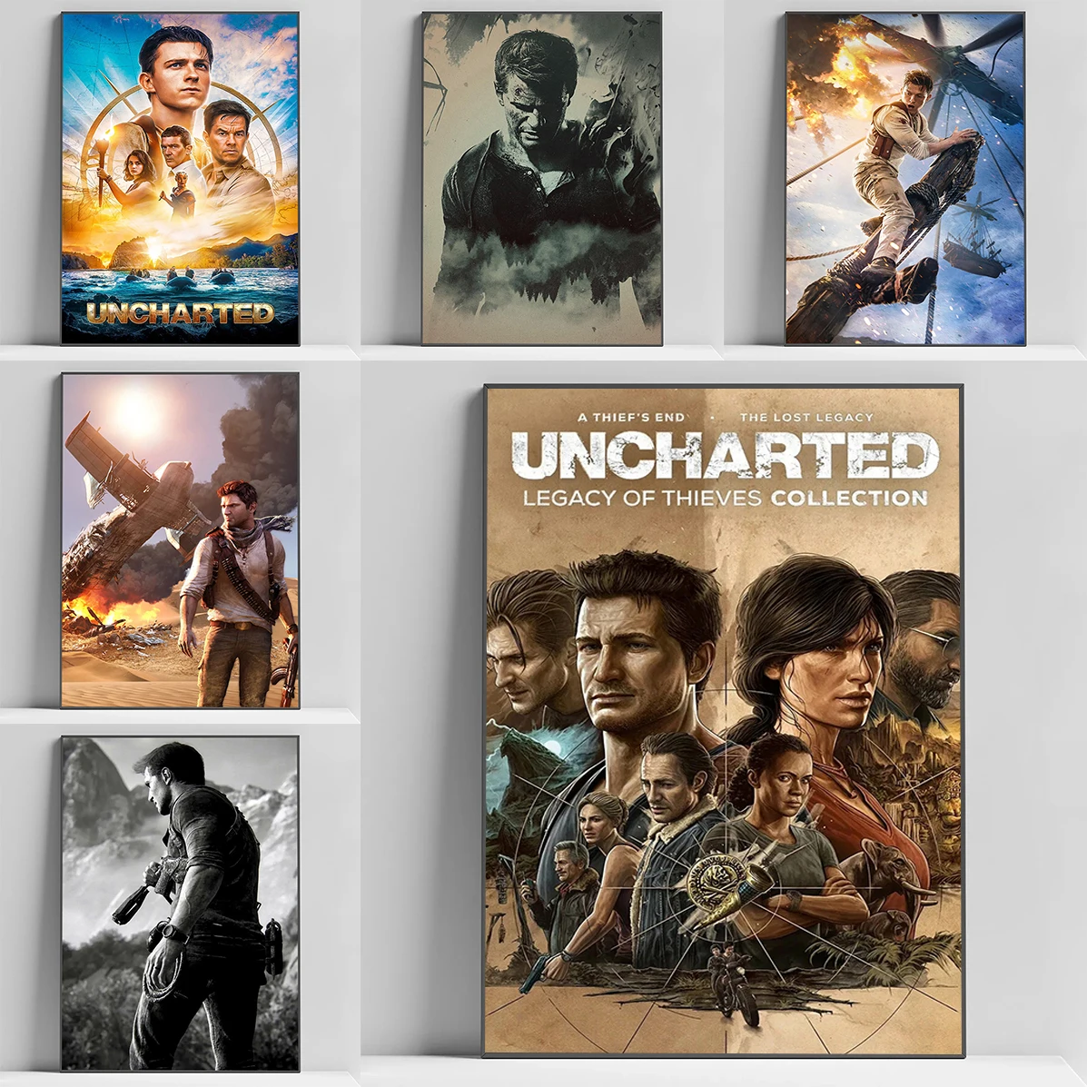 

Uncharted Movie Poster Decoration Pictures Room Wall Decororation Print Art Home Decorations Painting on Canvas Posters Bedroom