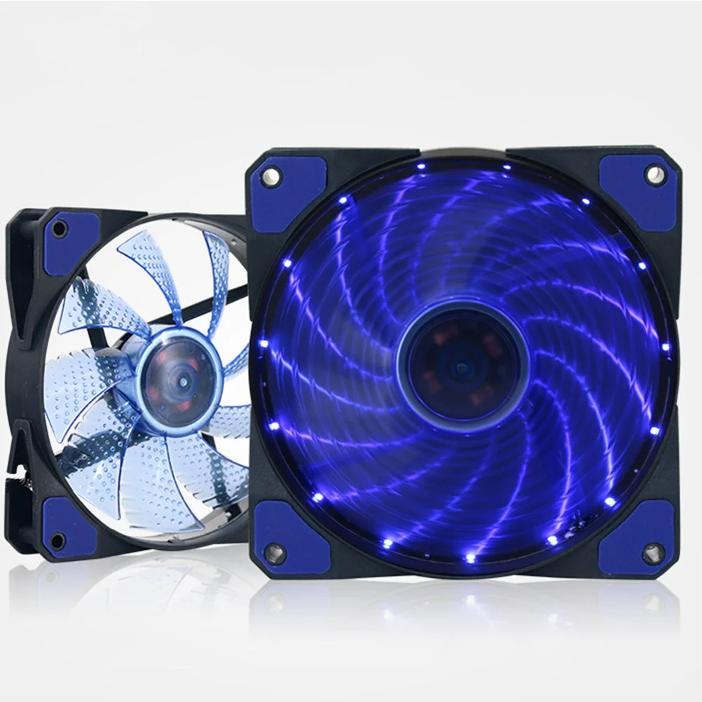 

12Cm Rgb Computer Cooling Fan Ultra Silent Long Lifespan Plastic Material Pc Case Fan Desktop CPU Radiator 12V Dc Blue