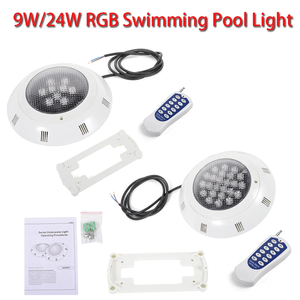 Energy-Efficient 12V Pool Lights with Waterproof Design, 7 Colors, 11 Lighting Modes, and High-Brightness LEDs for Poolside