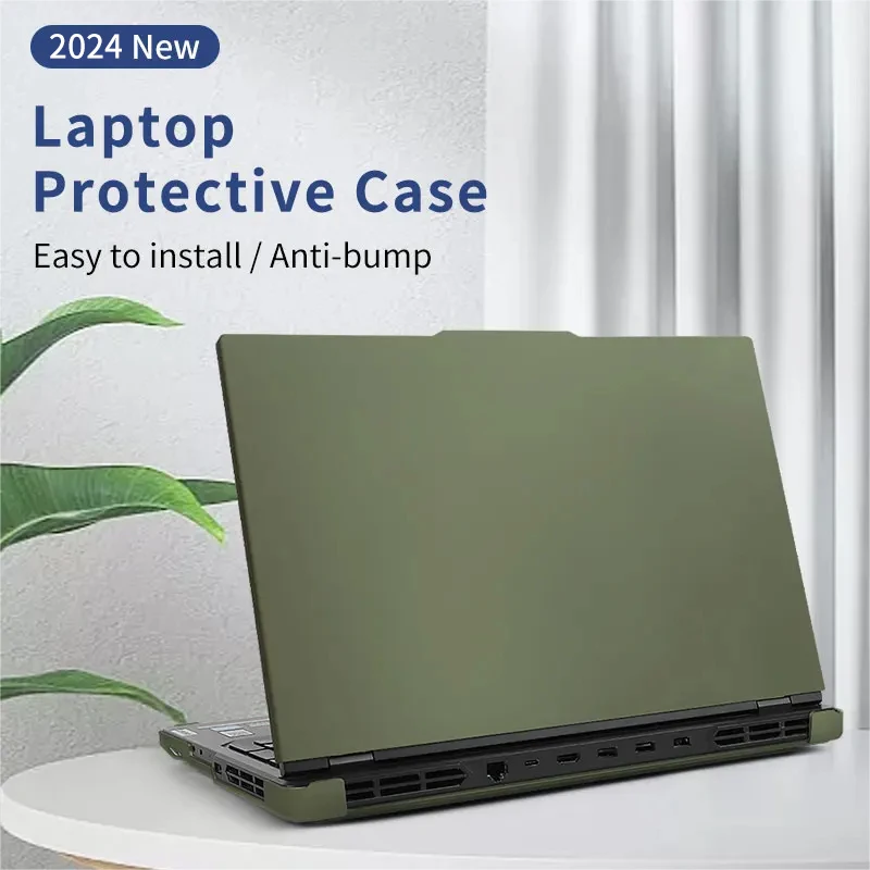 Ucons-capa Protetora Hard Shell para Lenovo Legion Pro Preto Fosco Capa Verde do Exército Slim Y9000p R9000p Y7000p 2024